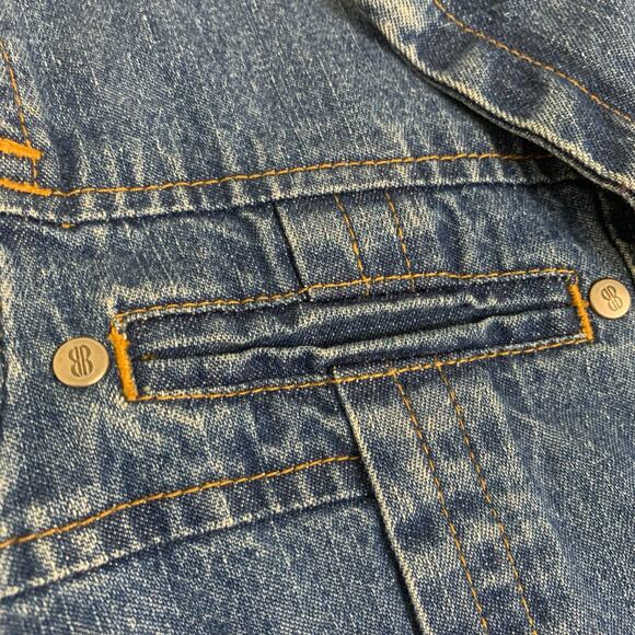 Vintage 90s Bill Blass Fitted Denim Jacket-Size Medium - Picture 8 of 9